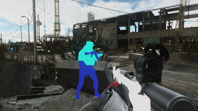 Player ESP with skeleton overlay in Escape from Tarkov
